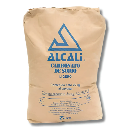 Carbonato de Sodio Ligero Industrial | Saco de 25 kg y Mayoreo México