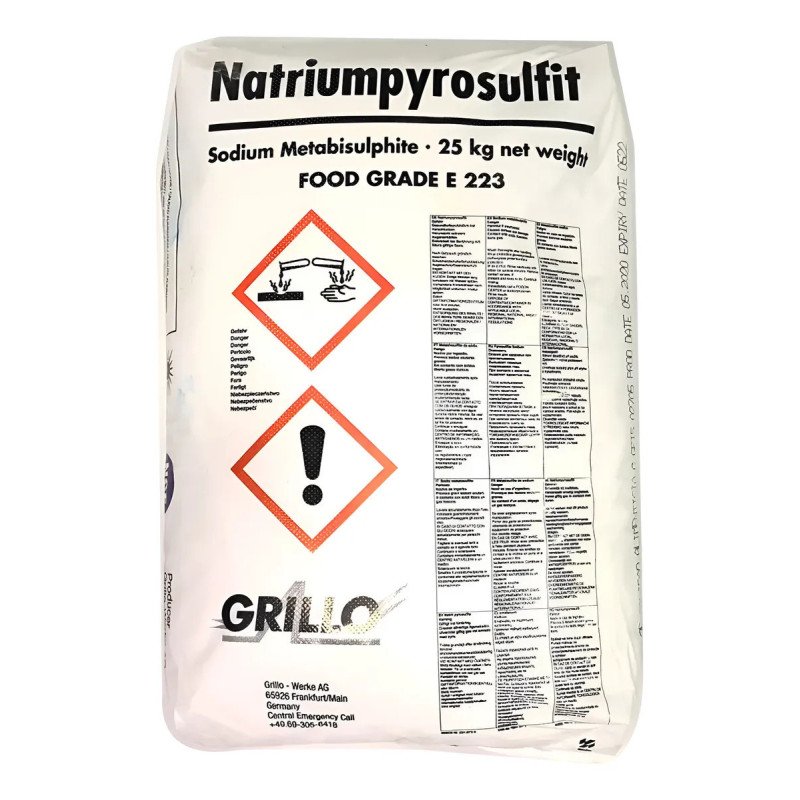 Metabisulfito de Sodio Grado Alimenticio | Saco de 25 kg