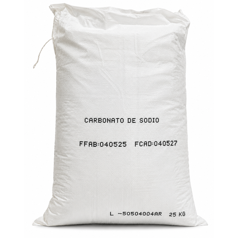 Carbonato de Sodio Denso Industrial | Saco de 25 kg y Mayoreo México