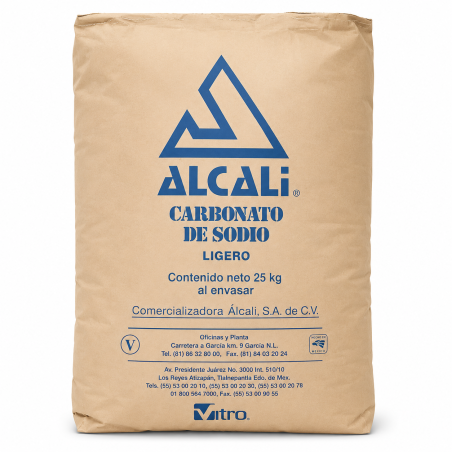 Carbonato de Sodio Ligero Industrial | Saco de 25 kg y Mayoreo México