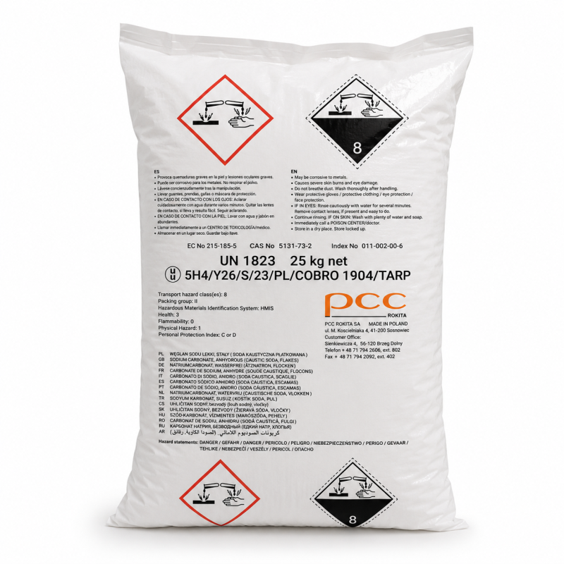 Hidróxido de Sodio (NaOH) 25 kg | Sosa Cáustica Grado Industrial en México