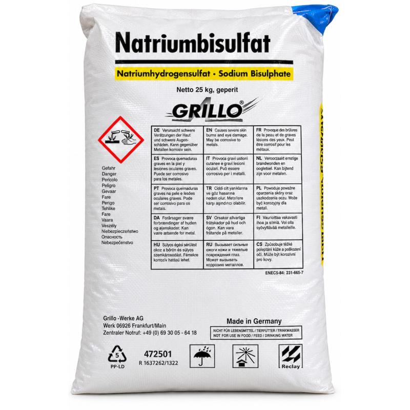 Bisulfato de Sodio Industrial | Saco de 25 kg Venta en México
