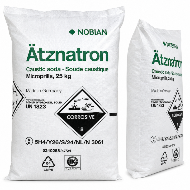 Hidróxido de Sodio Microperlas 25 kg | Sosa Cáustica Industrial México
